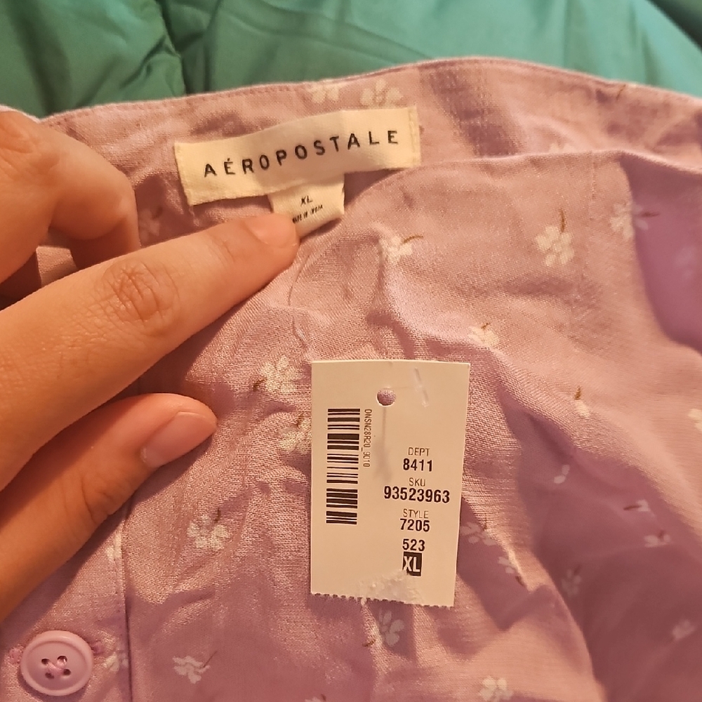 Aeropostale Purple Floral Skirt XL